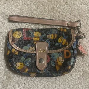 Dooney & Burke bumble bee wristlet (RARE & Retired)